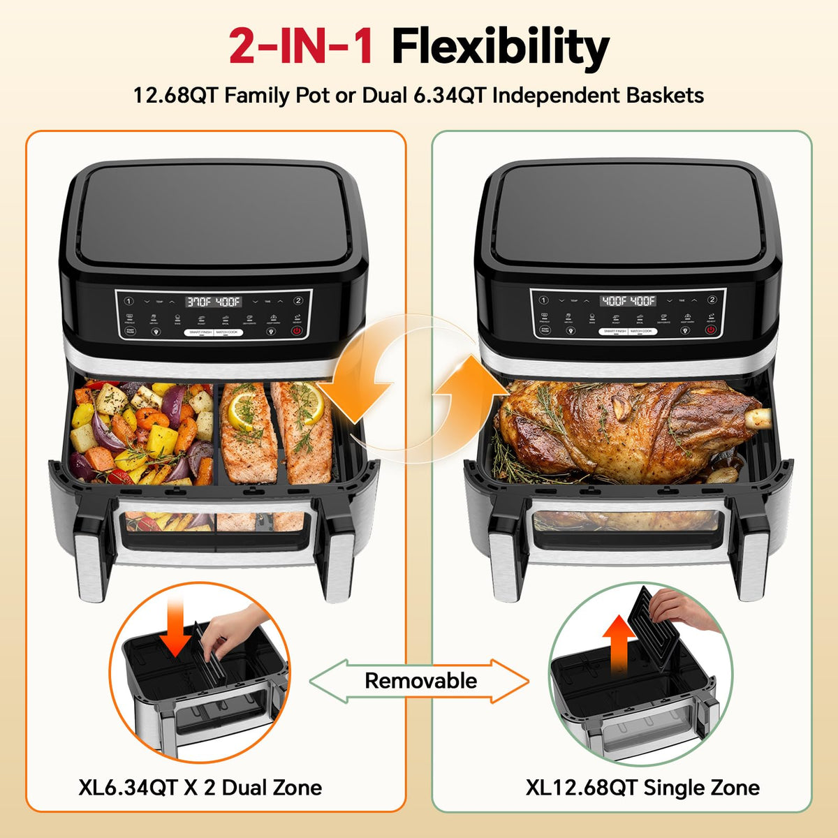 Emphsism 12QT capacity ready for whole chicken, wings, or pizza