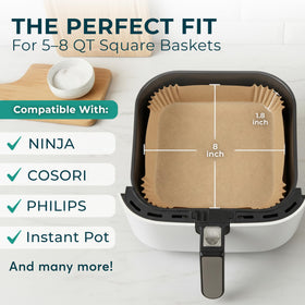 Easy cleanup with Cathy Yoder airfryer liners after each batch.