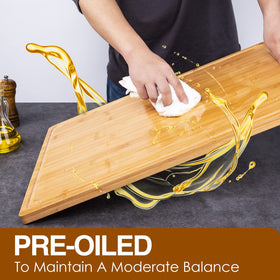 Sturdy Empune board doubles as a serving tray for meats and cheeses