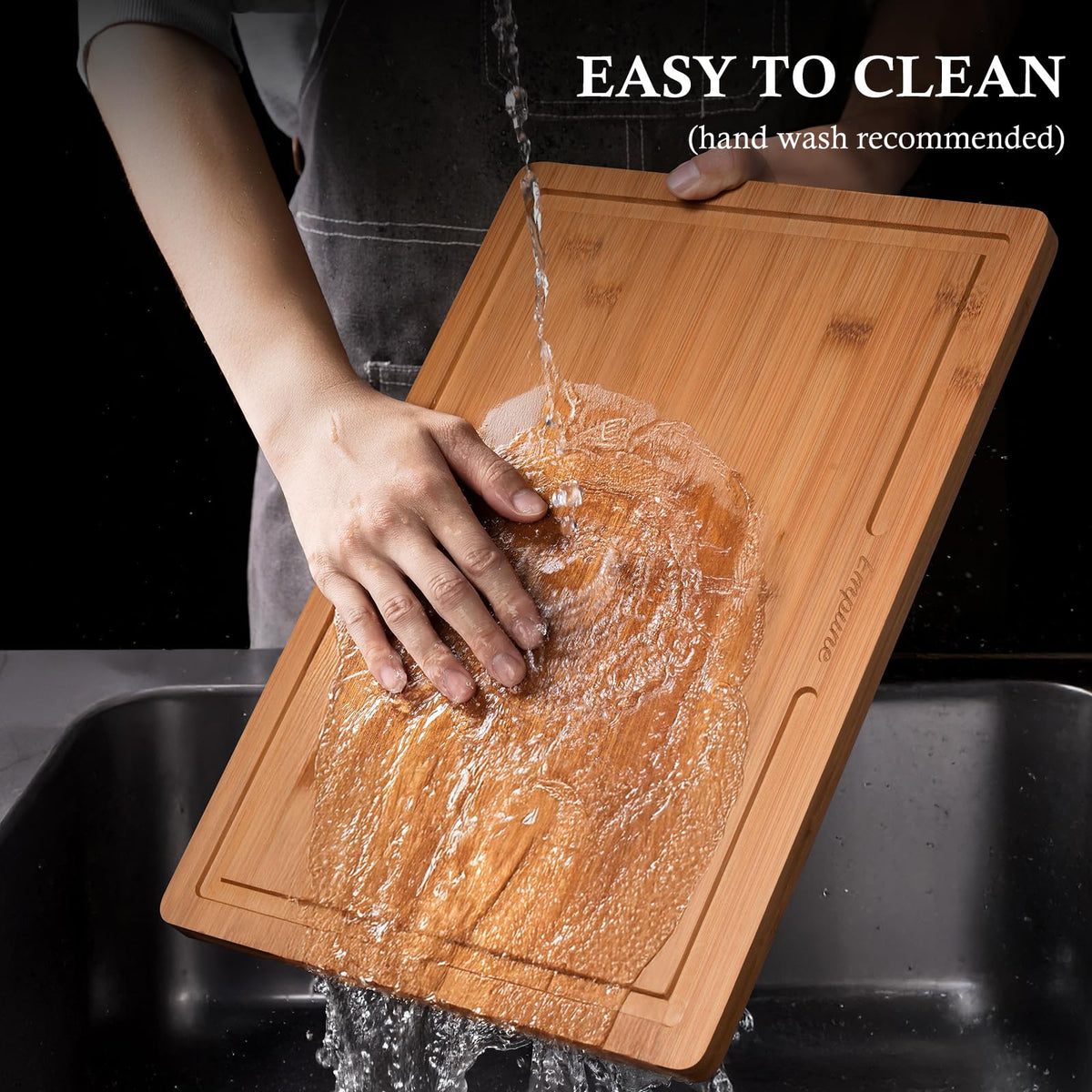 Empune bamboo resists staining and cleans easily for long-lasting use.