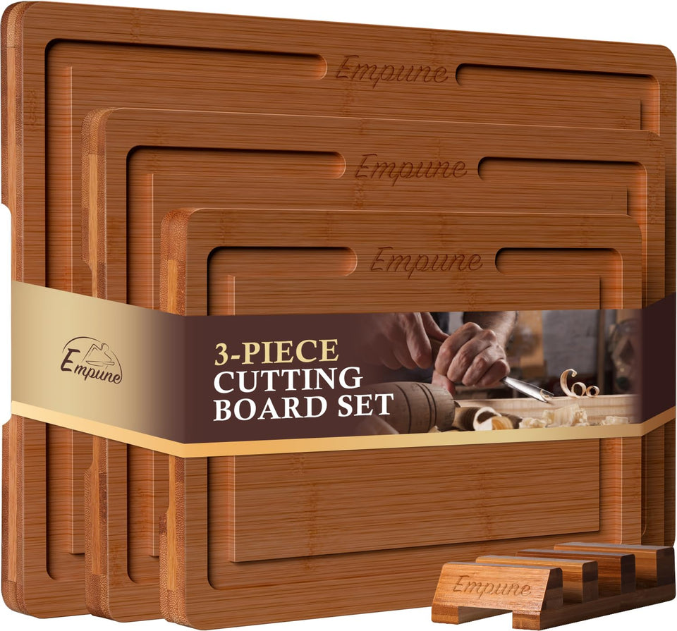 Empune extra-large 17-inch bamboo board for easy meal prep and big chopping tasks.