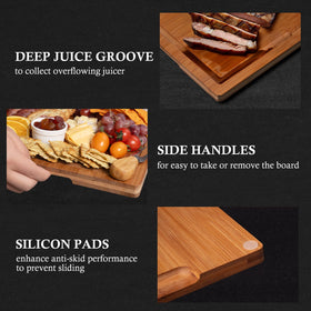 Empune large 14-inch board, ideal for versatile slicing and serving at gatherings.