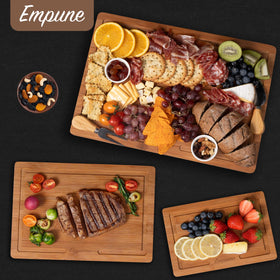 Empune serving tray setup doubles as a stylish board for platters.