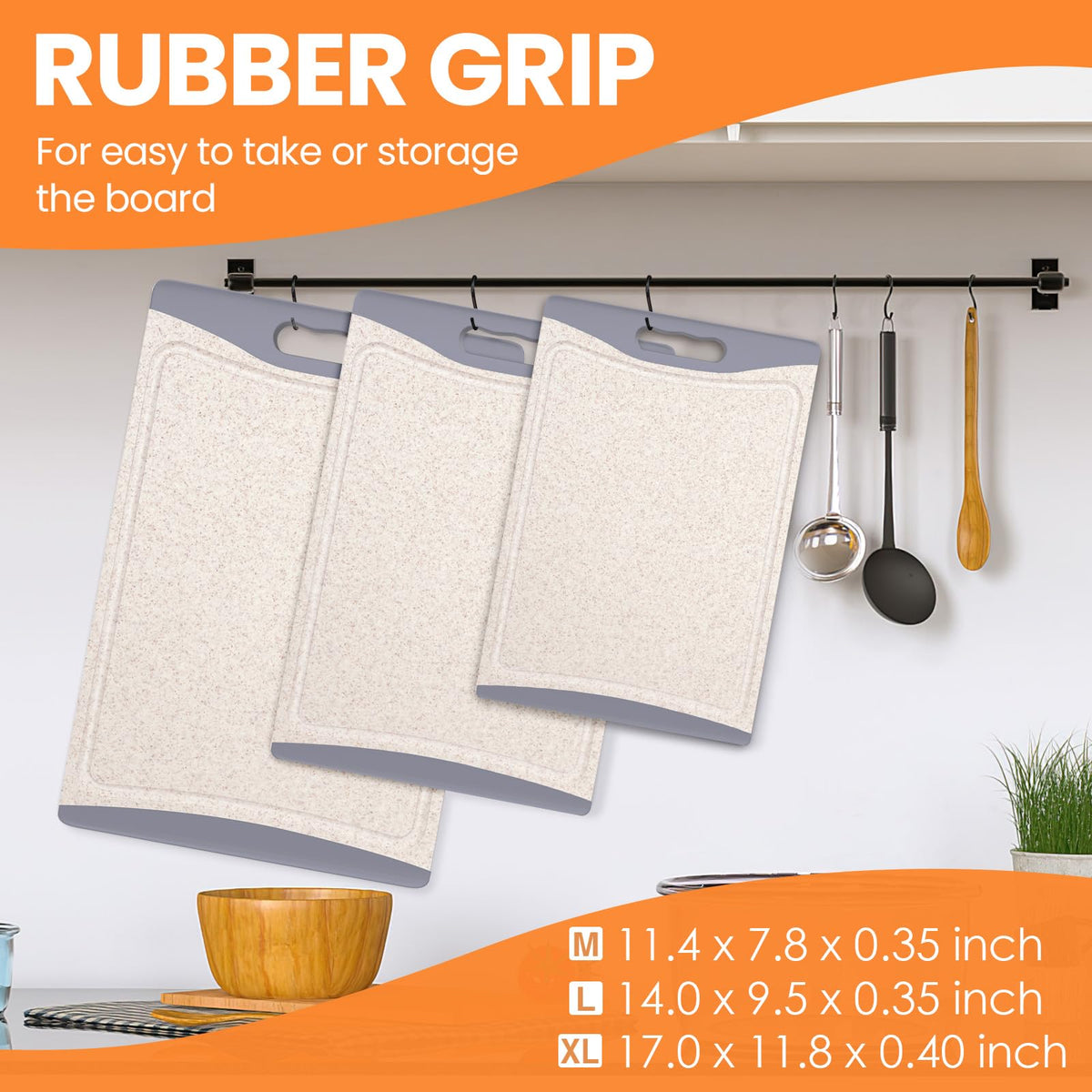 Empune cutting-board easy grip handles provide stable handling