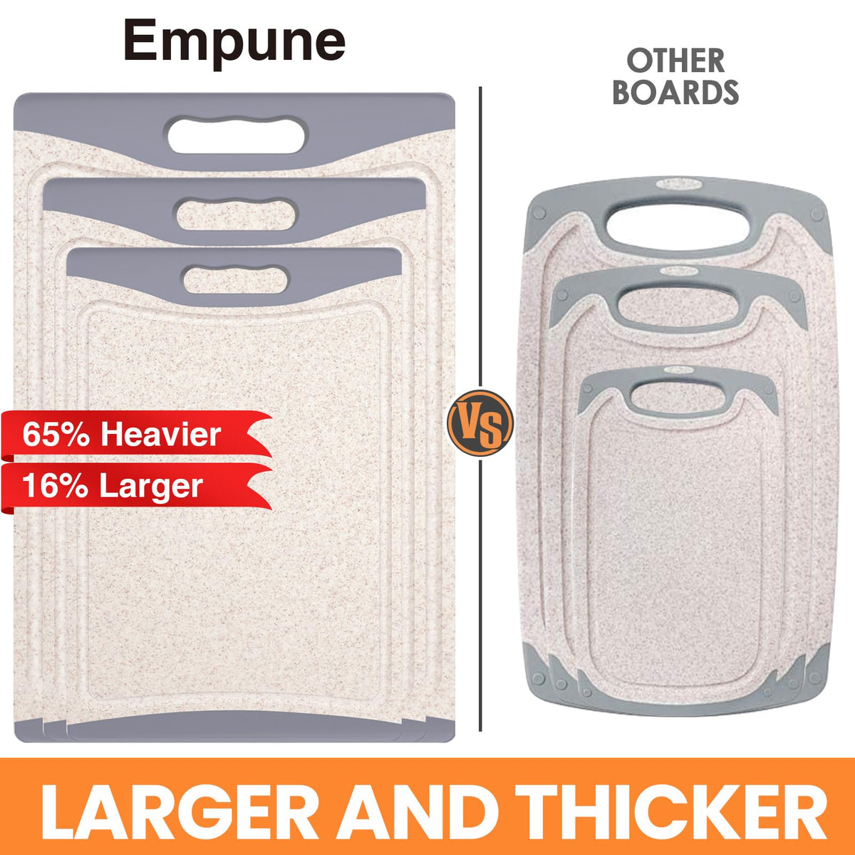 Empune cutting-board juice groove demonstrates built-in liquid catch