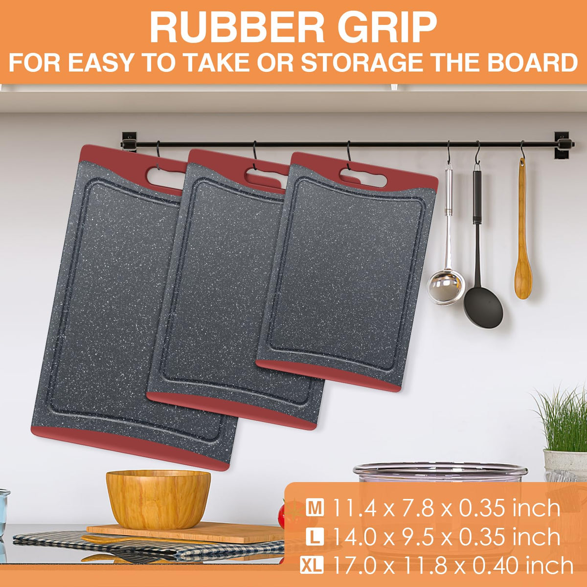 Empune board showing built-in juice groove to catch liquids.