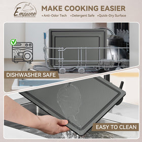 Empune cutting board rack storage keeps boards upright and accessible.