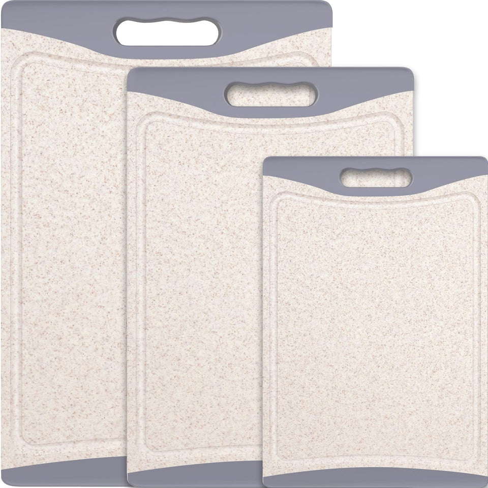 Empune cutting-board set layout showing three sizes for organized prep