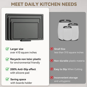 Empune cutting board set medium 14x10 for everyday vegetable chopping and prep.