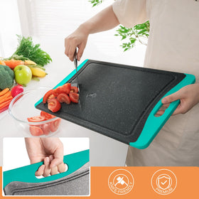 Empune turquoise medium cutting board suitable for cheese and bread tasks