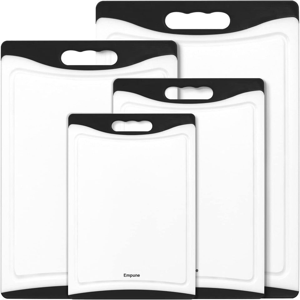 Empune cutting board set XL top view shows organized prep space and versatility.