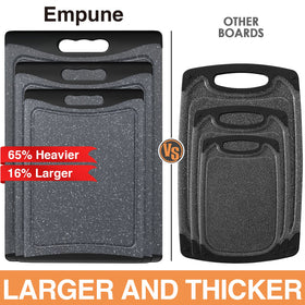 Empune cutting boards set of three in different sizes for organized meal prep