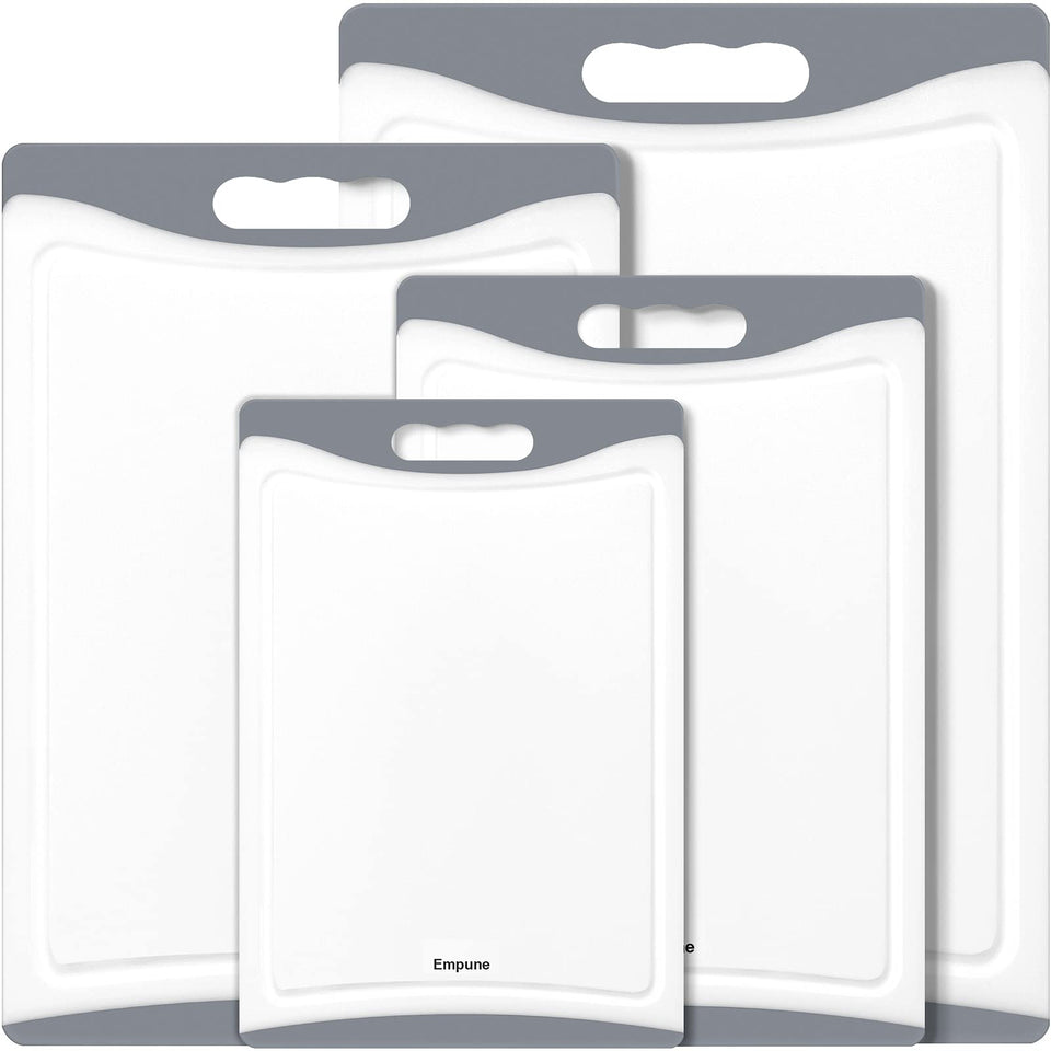 Empune extra large cutting boards set in grey, top view, ideal for efficient meal prep and organization.