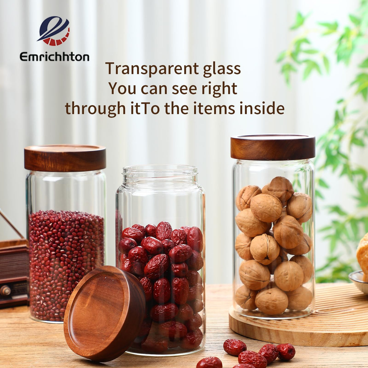Emrichhton clear jar wall showing smooth surface and durability