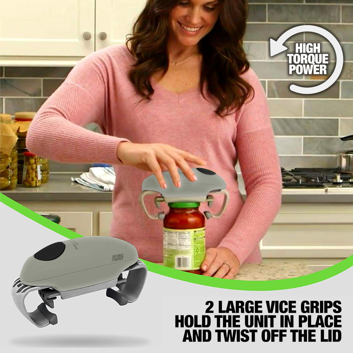 EMSON easy storage feature with reset button for compact storage.