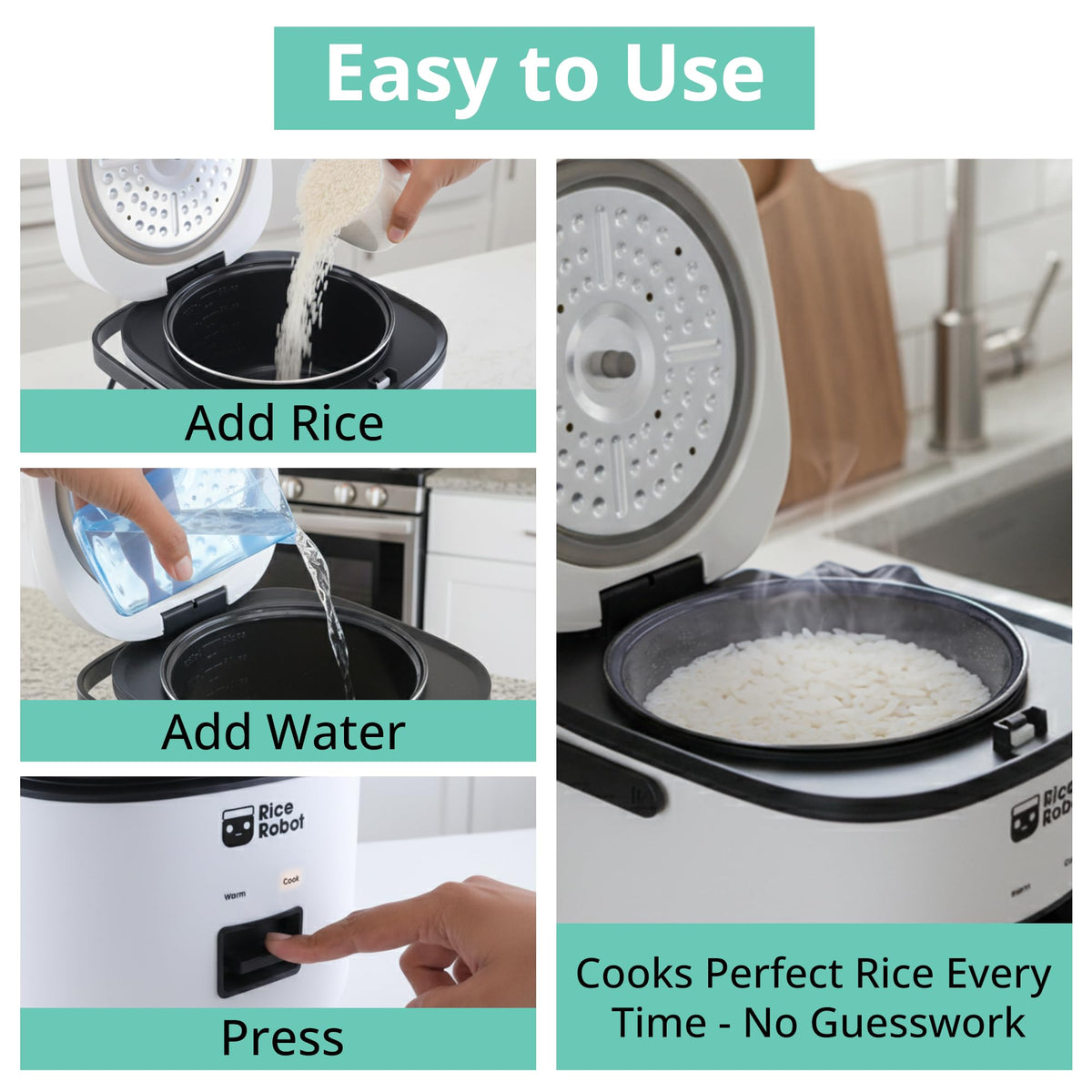 EMSON Rice Robot pot is dishwasher-safe for easy cleanup.