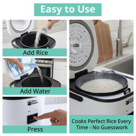 EMSON Rice Robot pot is dishwasher-safe for easy cleanup.