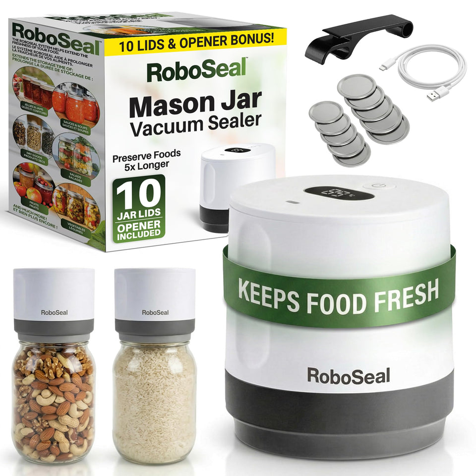 EMSON RoboSeal vacuum sealer unit for compact pantry organization and freshness.