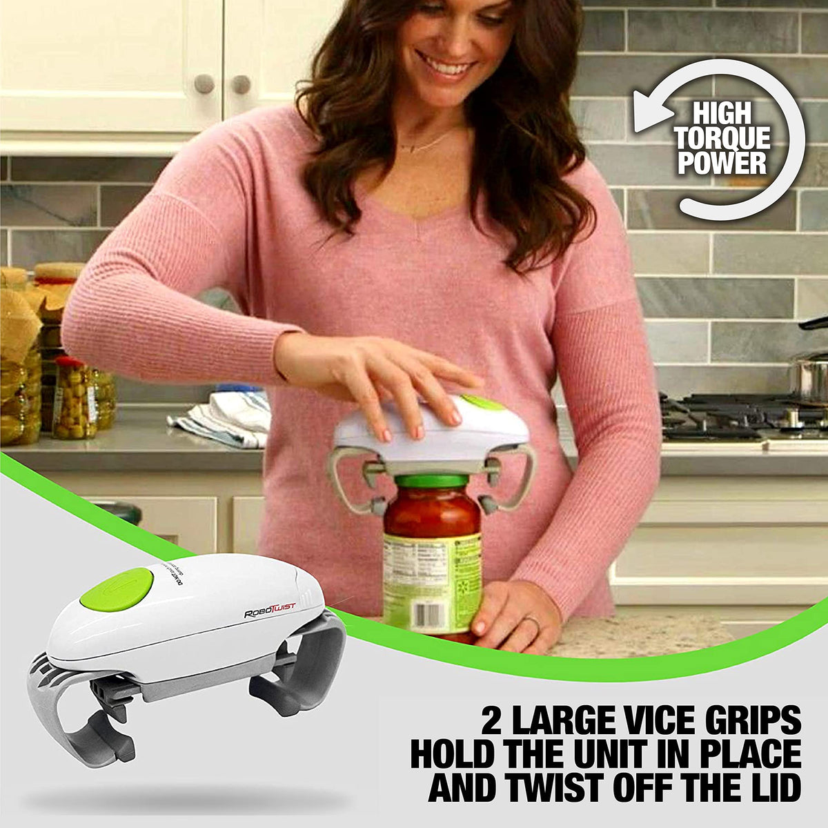 EMSON Robotwist handsfree use supports seniors and those with arthritis.