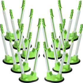 EMWNG 12-pack green baggy rack stands for organized bagging