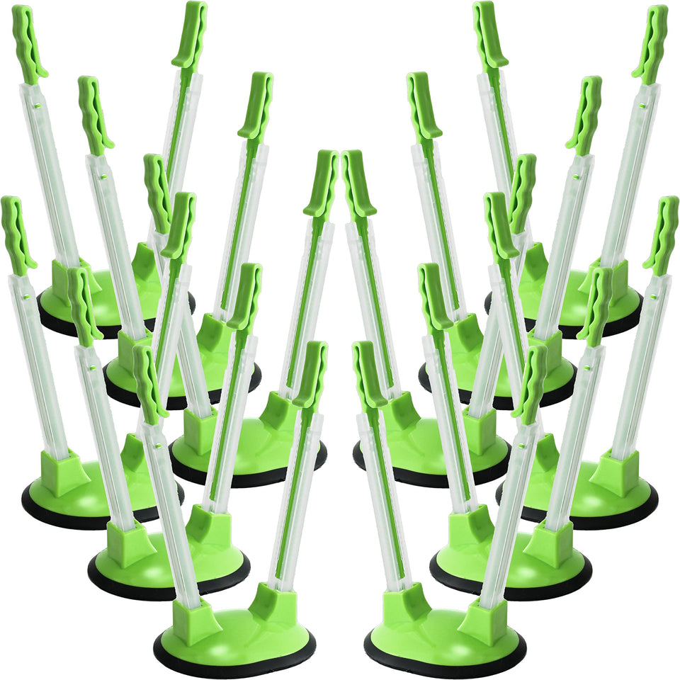 EMWNG 12-pack green baggy rack stands for organized bagging