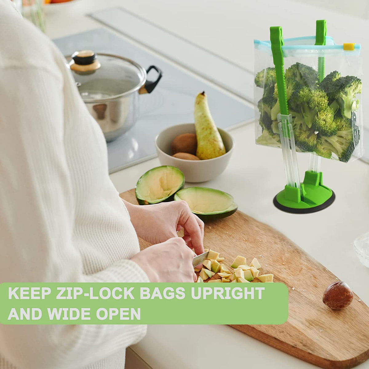 EMWNG baggy rack base non-slip provides stable support during filling.