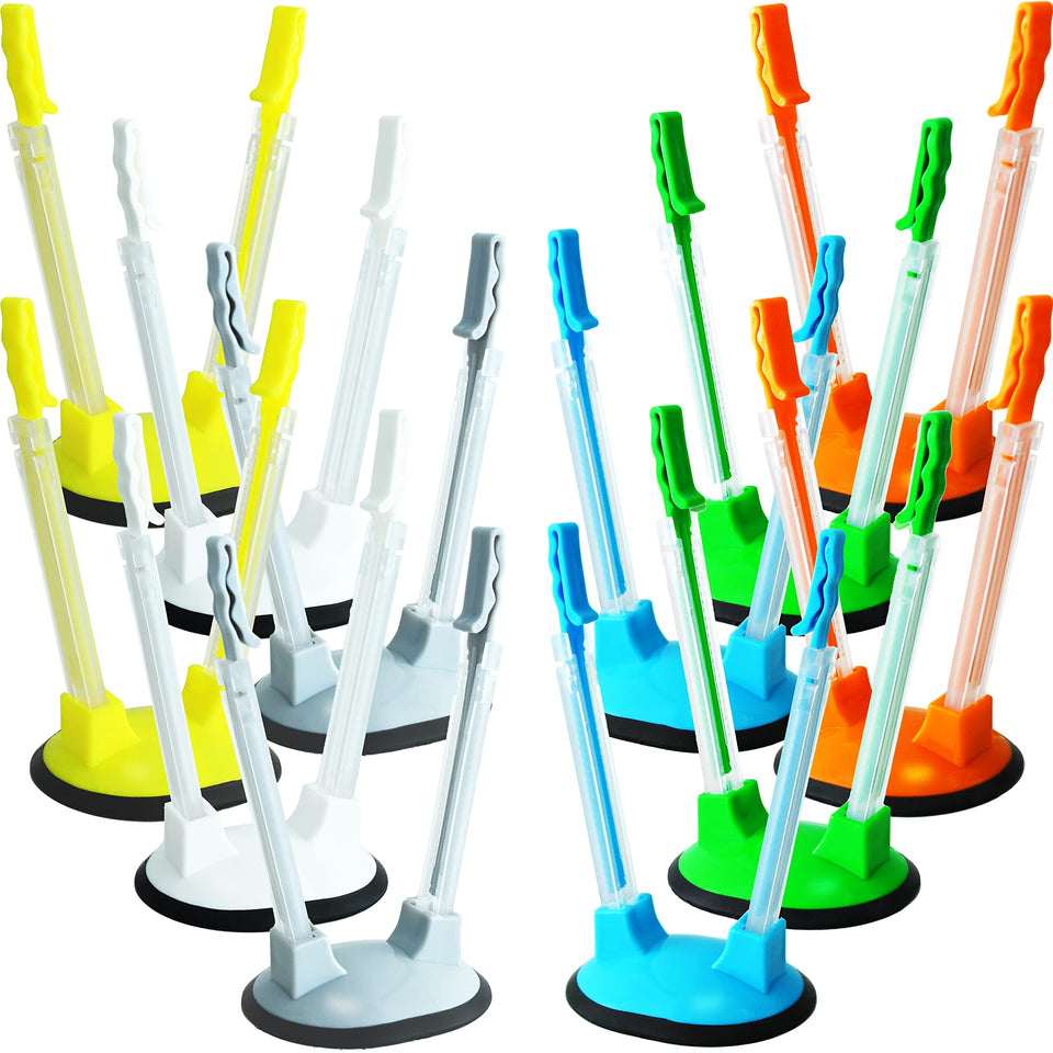 EMWNG baggy rack stand assembly shows adjustable arms for various bag sizes.