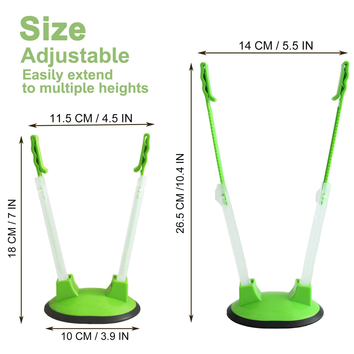 EMWNG adjustable arms extend from 7 to 10.4 inches for different bag sizes