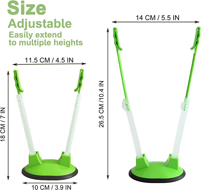 EMWNG freezer bag holder clip-ready keeps bags upright to avoid spills.