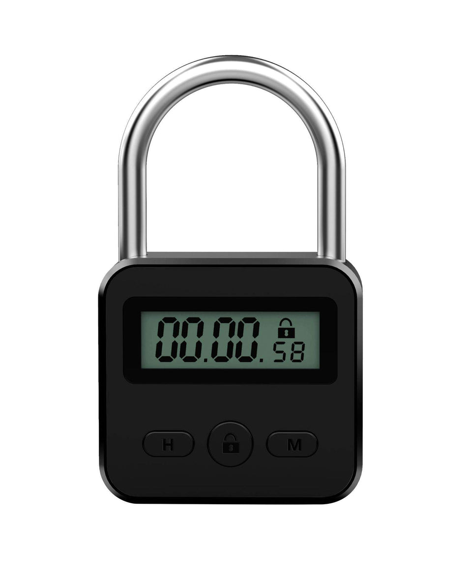 Enajucy metal timer lock front view with durable, smooth edges for keyless security