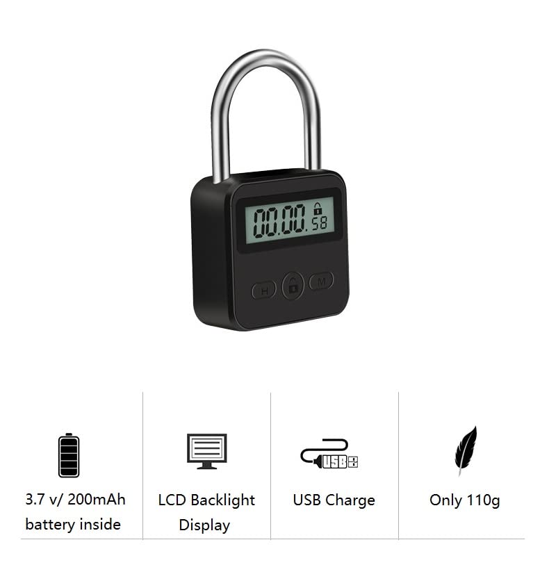 Enajucy timer lock USB recharge port supports long, uninterrupted use