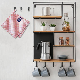 Encasa XO coordinating aprons and oven mitts complement the potholders