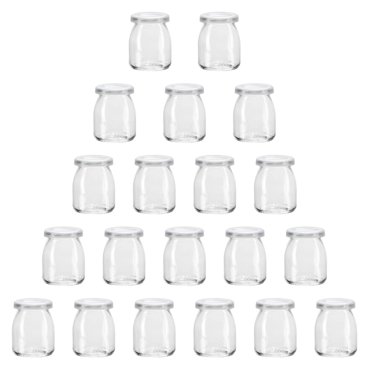 Encheng 7oz clear glass jar with lid for fresh pantry storage.