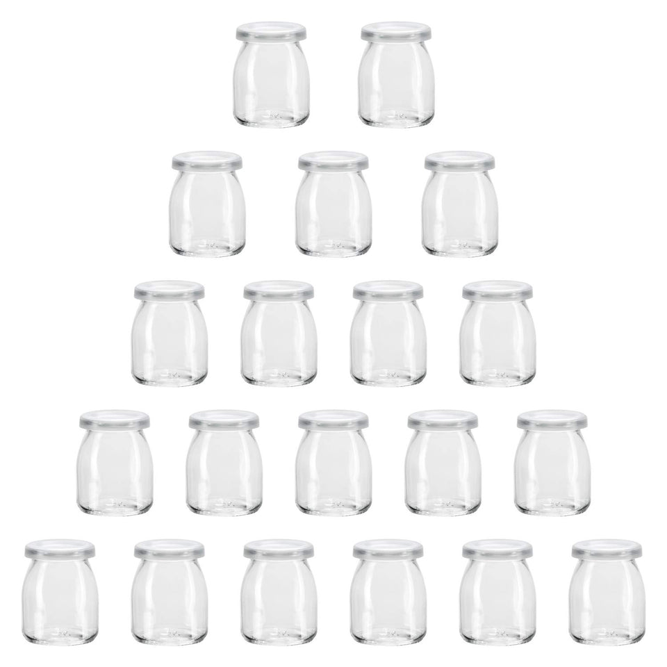 Encheng 7oz clear glass jar with lid for fresh pantry storage.