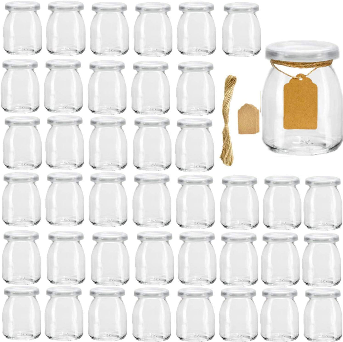Encheng 7 oz glass yogurt jar with lid for fresh storage
