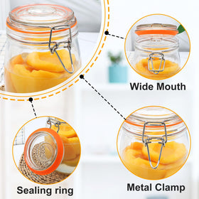 Encheng thick glass storage jar highlighting durability and safe food contact.