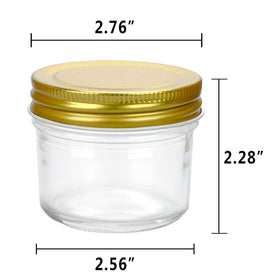 Encheng wide-mouth 4oz jar with golden lid ideal for jams