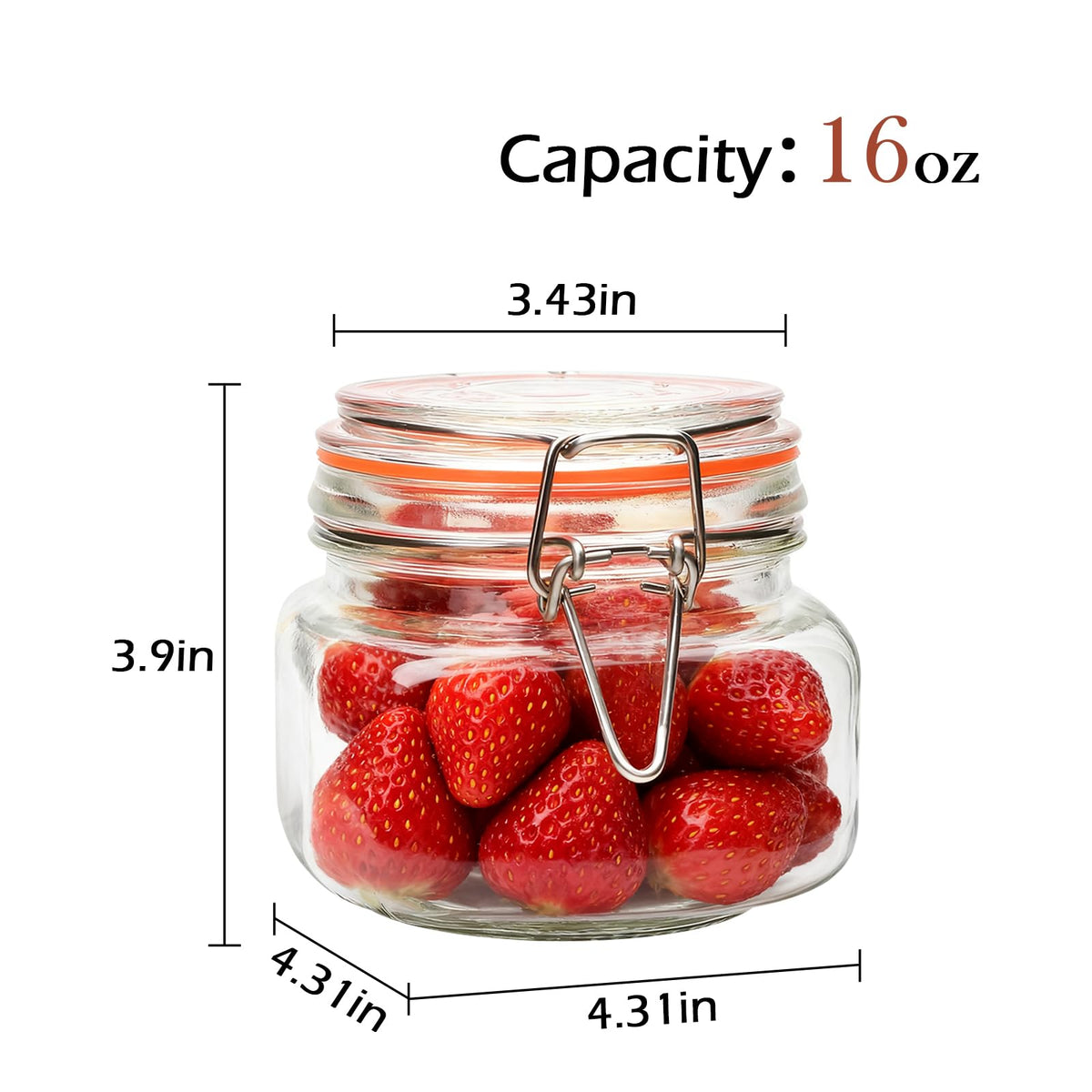 Leak-proof Encheng lid keeps contents secure and preserves jams and sauces.
