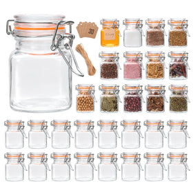 Encheng 4oz glass jar with lid airtight storage for spices