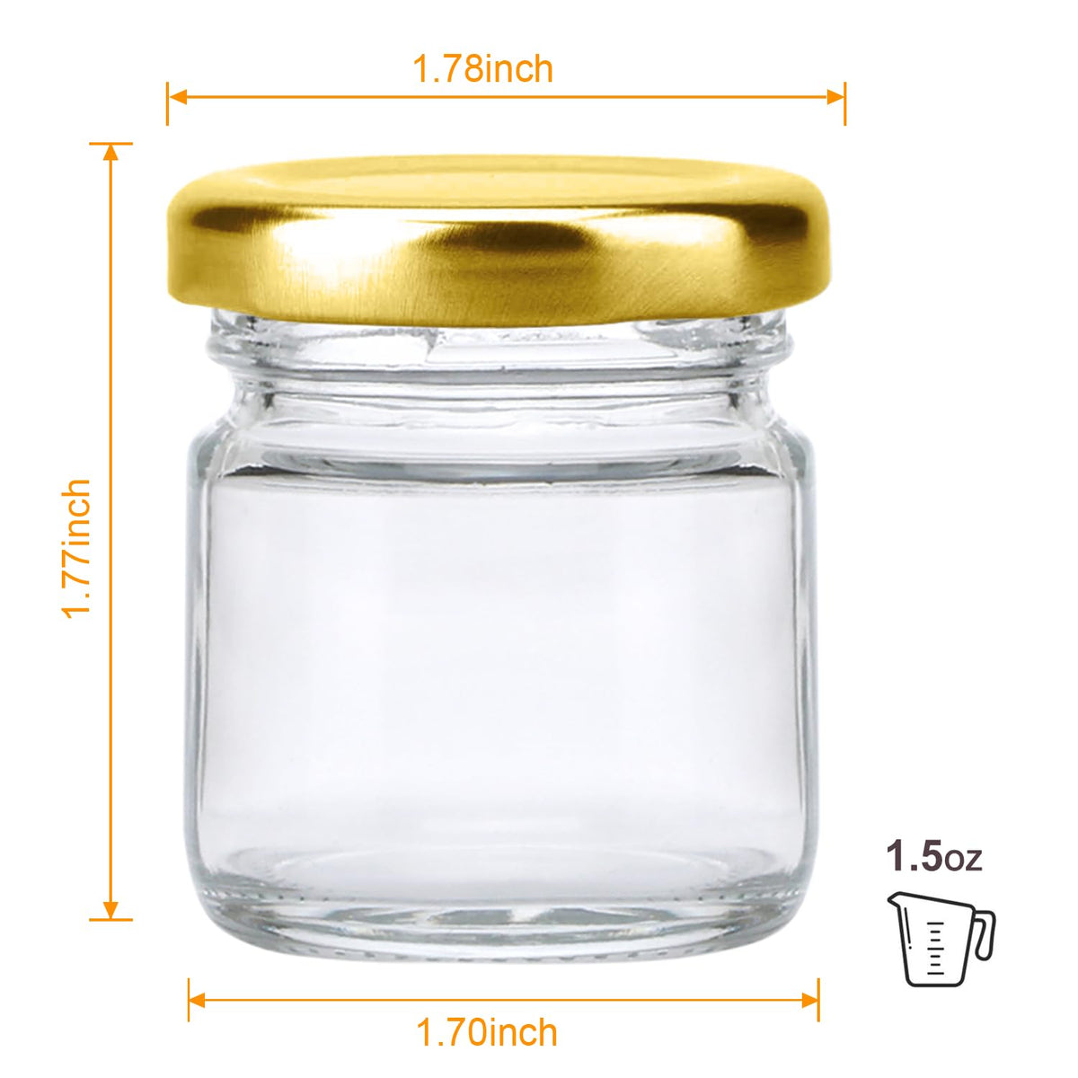 Encheng airtight mini glass jar closeup with threaded lid preserving freshness