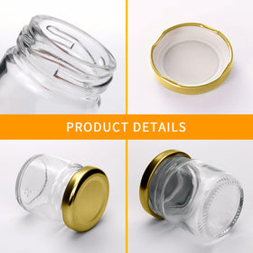 Encheng clear glass jar showing contents for easy labeling and display
