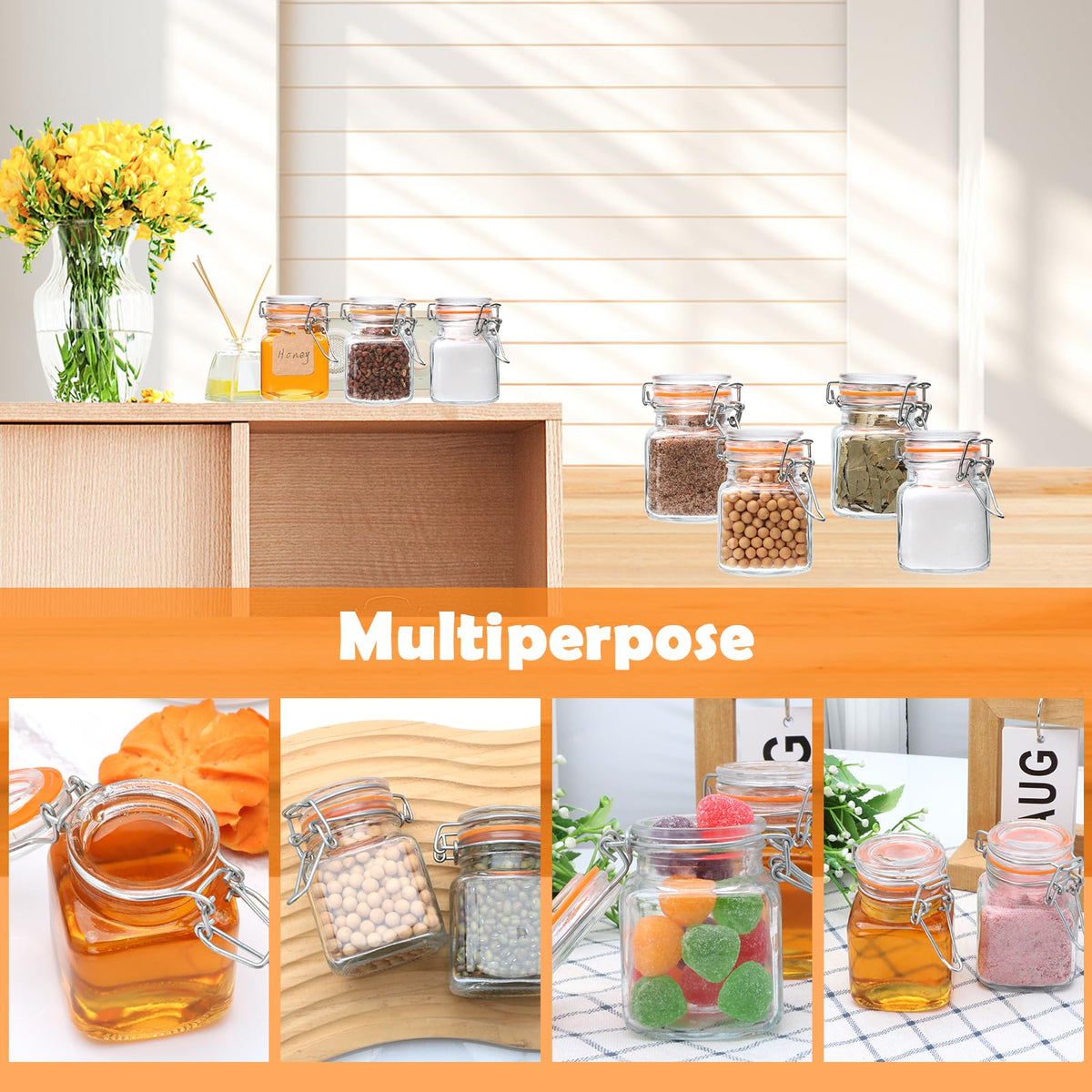Encheng dishwasher safe glass jar for easy cleaning