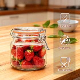 Encheng dishwasher-safe glass jars for simple cleaning.