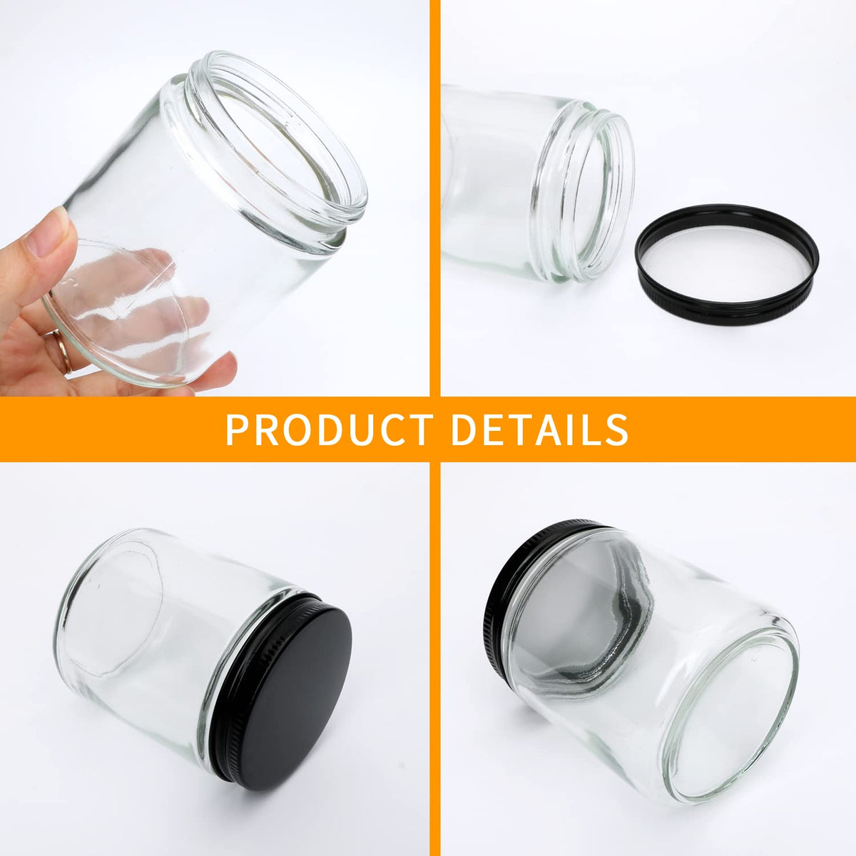 Encheng glass jar for food storage keeps honey, spices, or candy fresh.