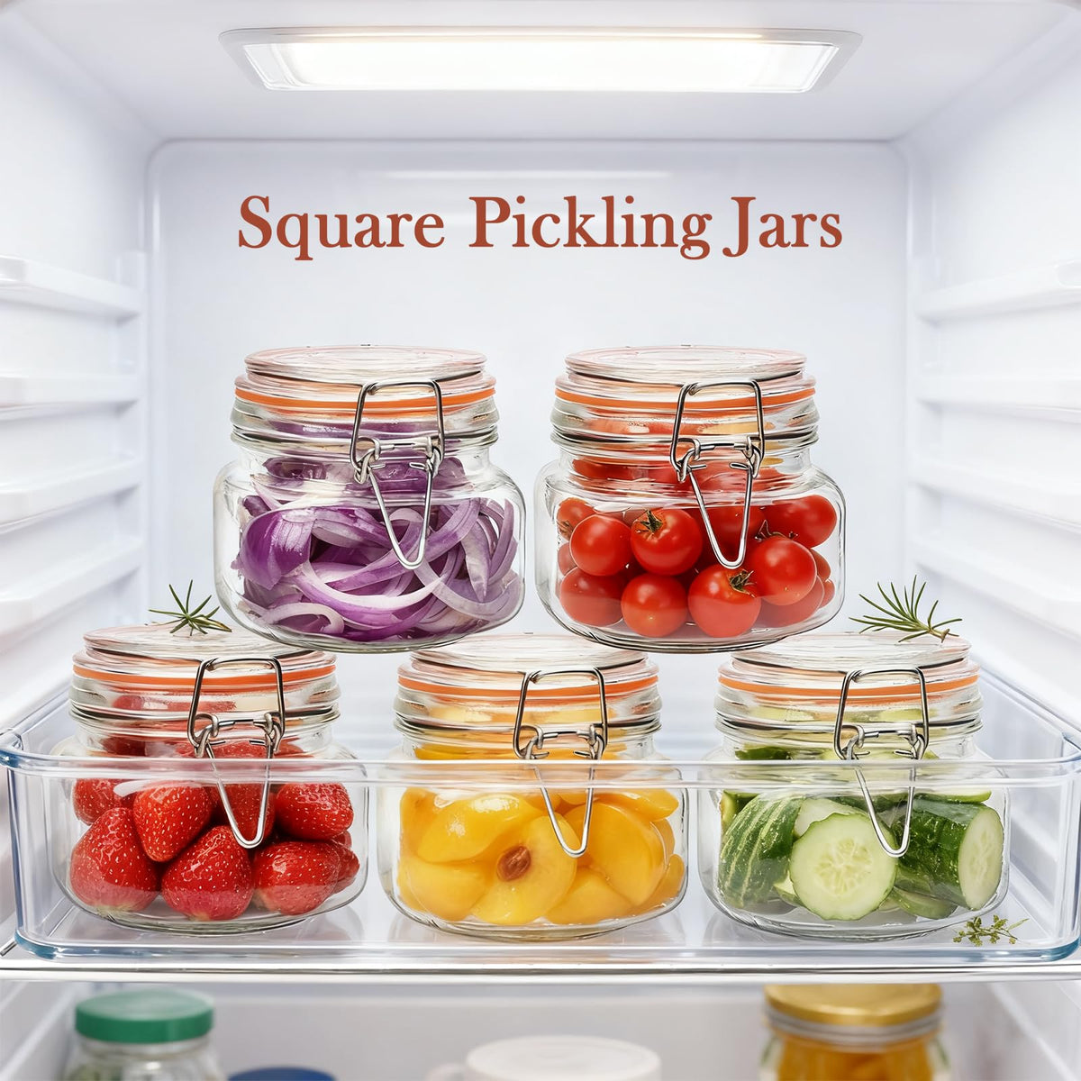 Six-pack Encheng jars ideal for kitchen storage, crafts, or gifts.