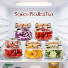 Six-pack Encheng jars ideal for kitchen storage, crafts, or gifts.
