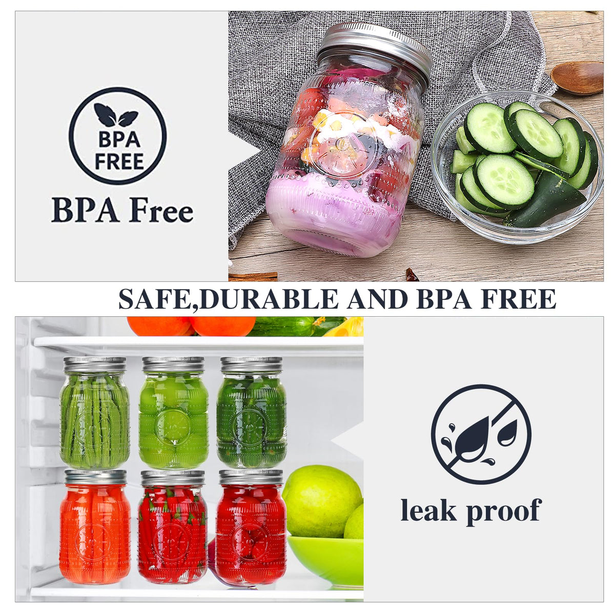 Encheng jar designed for canning preserving and fermentation projects