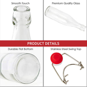 Encheng Kombucha bottle in clear glass for vibrant beverages and flavor preservation.