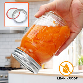 Encheng metal screw-on lids and bands ensure airtight freshness