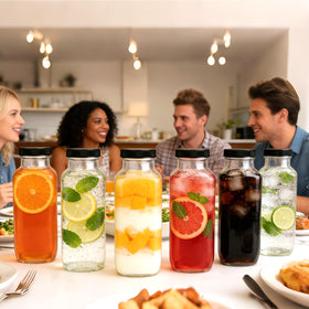 Encheng refrigerator-safe glass bottles preserve drinks during weekly prep.